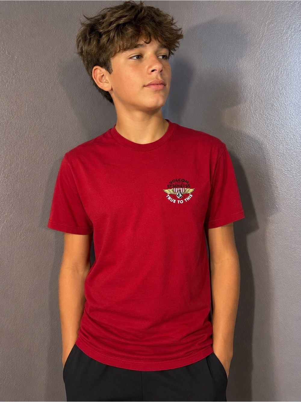 Volcom Winged Beast Short Sleeve T-Shirt Red